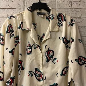 Vintage Blouse Haberdashery Collection by Personal Paisley Plus Size Curvy 20W